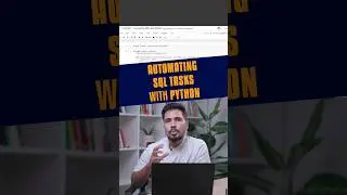 Automating SQL Tasks using Python 