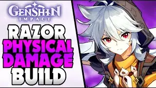 RAZOR PHYSICAL DAMAGE Guide ( Genshin Impact Gameplay ) Best Razor Artifacts / Teams 