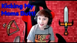 Kicking My Moms Butt in Survival Game Battle Royal! MINECRAFT
