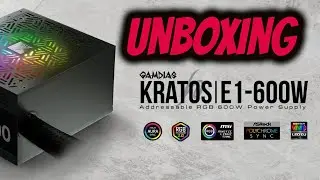 GAMDIAS KRATOS E1 - 600W RGB (unboxing)