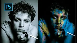 Photoshop Manipulation - Face Map (Multiply Blend Mode)