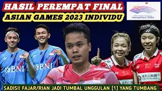 Day 4 - Hasil Semua Sektor Perempat Final Badminton Asian Games 2023 Hari Ini
