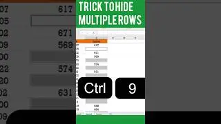 Hide Row with this Trick | Shortcuts to Hide Multiple Row