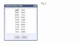 Generating a Sample from a Table of Random Digits
