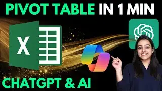 How to create PIVOT TABLE in Excel using ChatGPT & AI | Microsoft Copilot | Hindi  Ritika AI