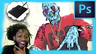 HOW TO MAKE A GRIME ON PHOTOSHOP!!!!! IT'S EASY!!! ART VLOG