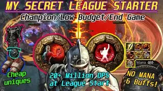Zero Mana+6 Buffs=OP! Cyclone+Sweep Champion League Starter,Eternal Blessing+Blood Magic | POE 3.18