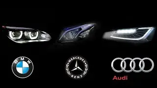 New technologies car headlight- BMW Intelligent Headlight / Audi Matrix LED / Mercedes Multibeam LED