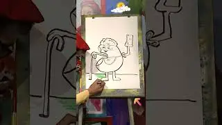 We create a Cartoon character❤️ #drawing #coloring #painting #toddlers