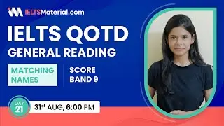 IELTS General Reading Matching Names Practice Questions | Score Band 9 | IELTSMaterial QOTD Day 21