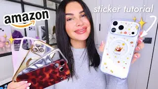 iphone 17 pro max amazon cases under $15 & DIY sticker tutorial 🤍✨