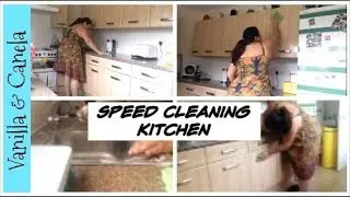 Speed Cleaning - Deep Clean Kitchen - Vlogust 2016 day 27