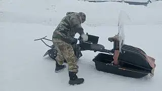 Part 7. Review of motorized towing vehicles. Mini. Sled module.