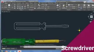 How to Make a Simple Screwdriver Drawing in AutoCAD - Complete AutoCAD Drawing with Screwdriver