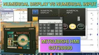 GOT2000 : Numerical Display and Numerical input HMI mitsubishi GT Designer 3 with Simulation