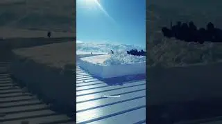 Removing a little snow from the roof. 🤯 