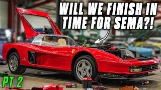 BUILDING A ONE OF A KIND FERRARI FOR SEMA - PT 2 | GAS MONKEY