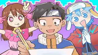 ANIME TRIVIA QUIZ BUT WE DRAW OUR ANSWERS! FT.  