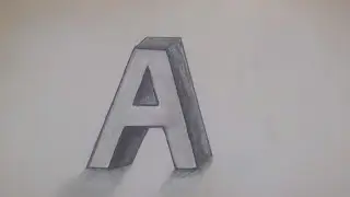 3D letter drawing A