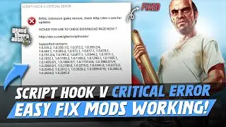 GTA 5 Script Hook V Critical Error Fix ✅(GTA 5 June Update Script Hook V Error) Gta 5 Mods Error Fix