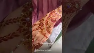 Maroon Gold Henna wedding by ifa alifah #hennamanado #hennadesign #shorts