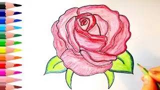 How to Draw a Rose -  Gül Nasıl Çizilir?