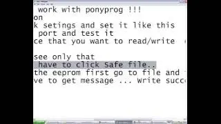 How to work with ponyprog
