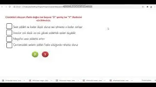Sürükle Bırak Doğru Yanlış Etkileşimi Etkinliği