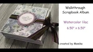 Walkthrough Watercolor Lilac 💜 Folio | 6.50" x 6.50" with tutorial | 65 PHOTOS!! | Viken | 2023