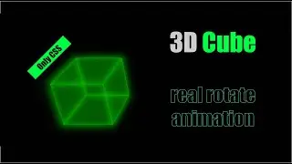 3D Cube Rotation | ONLY CSS | Allustrode