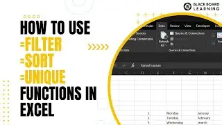 EXCEL VIDEO 7 | combining sort,filter and unique functions of excel | #exceltutorial #basicexcel