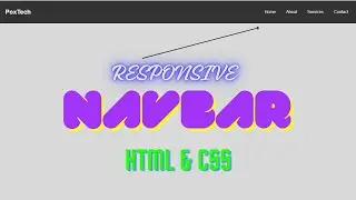 Responsive NAVBAR using Html & CSS | Html & CSS Projects