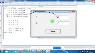 VB6 Practical : 15 B Swap 2 numbers without using 3rd variable inn VB6