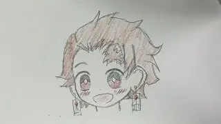 how to draw very easy Tanjiro - demon slayer