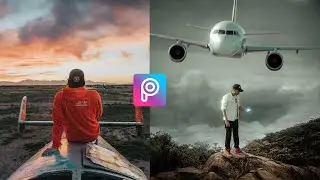 picsart photo editing Instagram aeroplane Manipulation Editing Tutorial