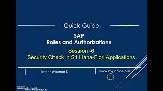 SAP Roles and Authorizations-Security Check in S4 Hana - Fiori Applications
