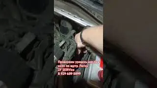 Checking the automatic transmission oil level with a dipstick. Easy.
