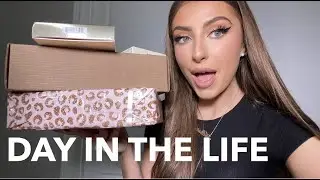day in the life of a full time content creator | errands, GRWM, opening PR boxes + more!