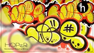 Graffiti bombing styles on paper