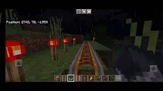 A very long train ride in minecraft