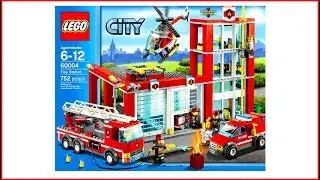 LEGO CITY 60004 Fire Station Toy Speed Build