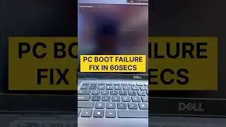 Boot Failure Fixed in 60 Seconds (No Boot Device Error) 