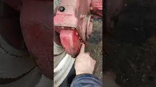 T-25 tractor. Oil change on the side