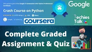 Coursera : Crash Course on Python | Complete Assignment & Quiz Answers |  Google IT Automation