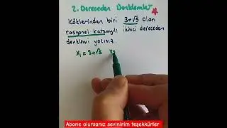İkinci dereceden denklemler #2024 #aytmatematik #yks #10sınıfmatematik