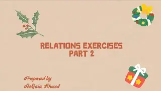Discerte - Relations exercises part 2