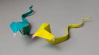 Easy Origami Snake Tutorial 🔥 | Step-by-Step Paper Snake for Beginners