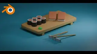 🍣Создание Японских Суш в Blender 3D 🍣