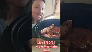 Cook LIVE tonight! #shorts #live #cooking #ribs #grill