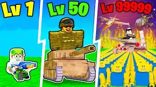 Upgrading NOOB to MAX LEVEL ARMY in COMMANDER TYCOON (roblox)